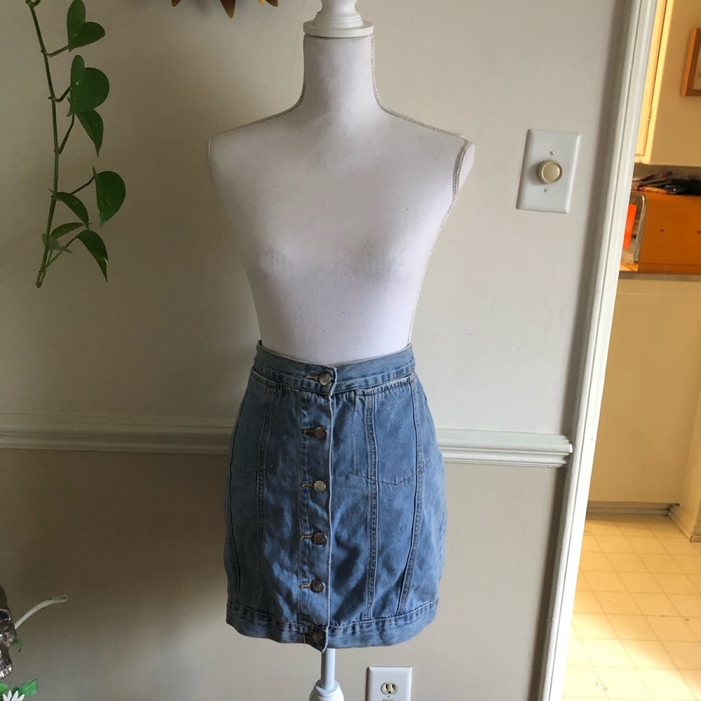 Cheap Monday Sz M Button Up Denim Skirt